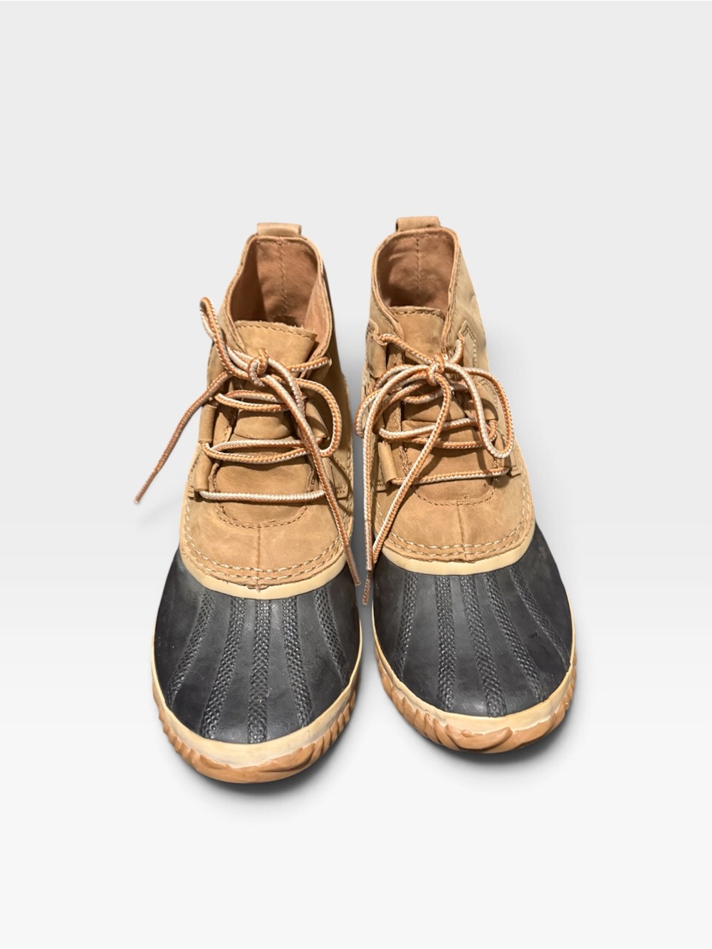 Sorel Women's Tan and Black Duck Boots